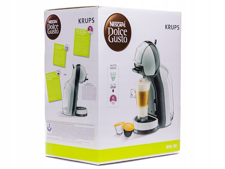 Ekspres kapsułkowy KRUPS Mini Me KP123 Nescafe Doce Gusto 1500W 15 bar