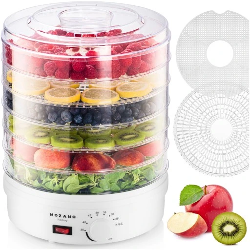 DUŻA SUSZARKA DO OWOCÓW WARZYW GRZYBÓW ZIÓŁ MOCNA 500W 6 SIT ZESTAW