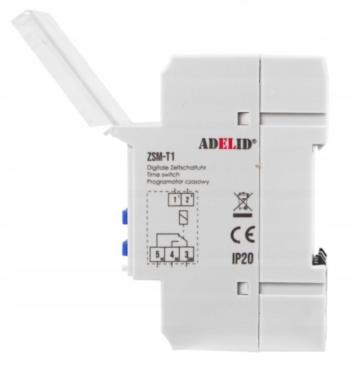 PROGRAMATOR ZEGAR CZASOWY TYGODNIOWY TH35 230V