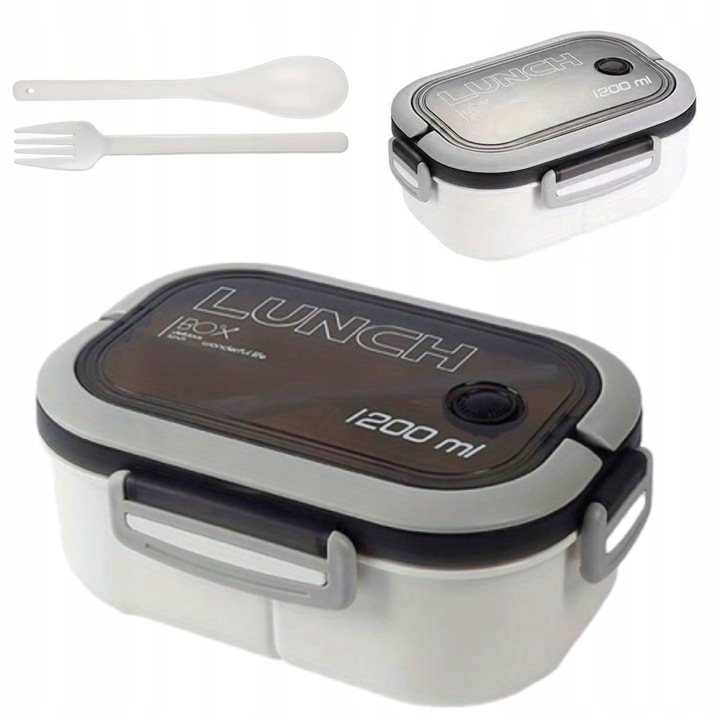 LUNCHBOX LUNCH BOX ŚNIADANIÓWKA POJEMNIK PUDEŁKO BOX Z PRZEGRÓDKAMI 1200ML