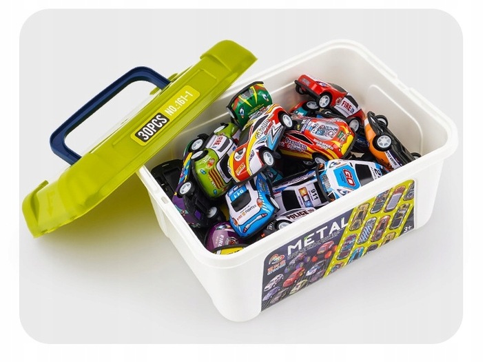 DUŻY ZESTAW SAMOCHODÓW METALOWE RESORAKI w walizce Autka AUTKO Z NAPĘDEM