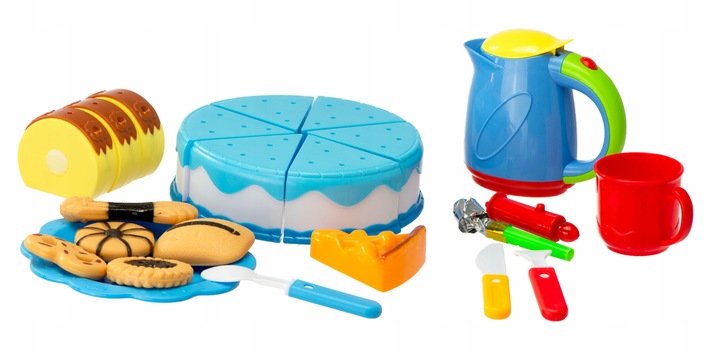 Tort Urodzinowy Misio Do Krojenia Dla Dzieci Z Akcesoriami 80 El. Niebieski