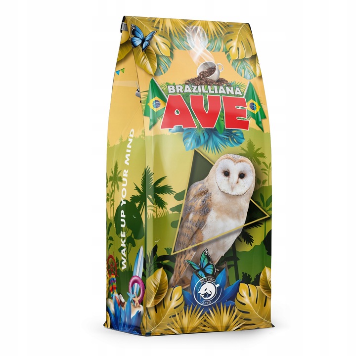KAWA BRAZILLIA AVE ZIARNISTA 1KG -ŚWIEŻO PALONA Z PALARNI Z KAWY-BLUE ORCA