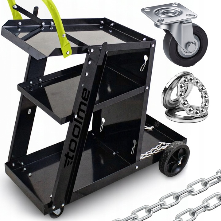 WÓZEK SPAWALNICZY DO SPAWAREK z półką na butle na kółkach TOOLME TM210