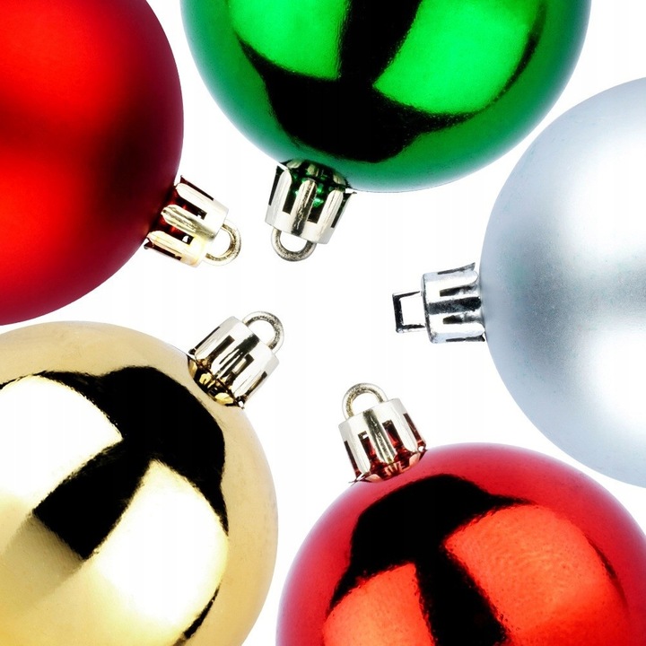 50x Bombki CHOINKOWE świąteczne nietłukące KOLOROWE zestaw bombek choinkę