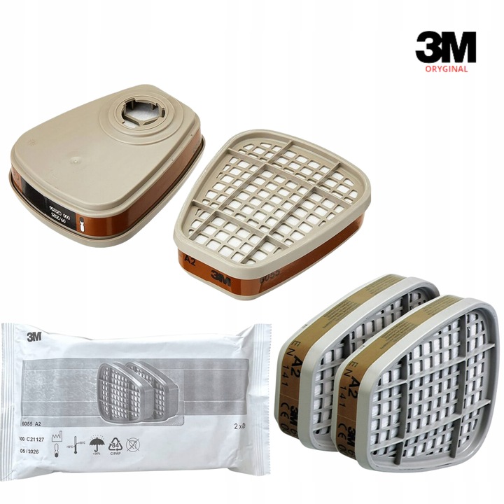 3M POCHŁANIACZ DO FARB I LAKIERÓW GAZOWY A2 3M 6055 1 KPL =2 SZT