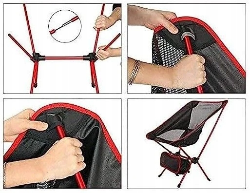 Krzesełko Maxima ultralekkie czarny