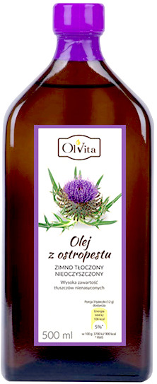OLEJ Z OSTROPESTU TŁOCZONY NA ZIMNO 500ML OLVITA