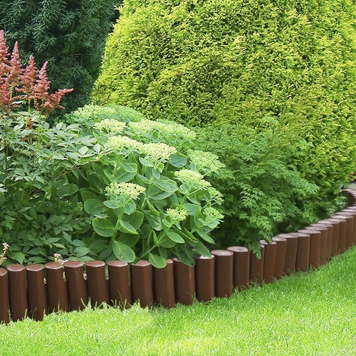 Palisada Ogrodowa Paliki Brąz 16,2 m Border Płotek