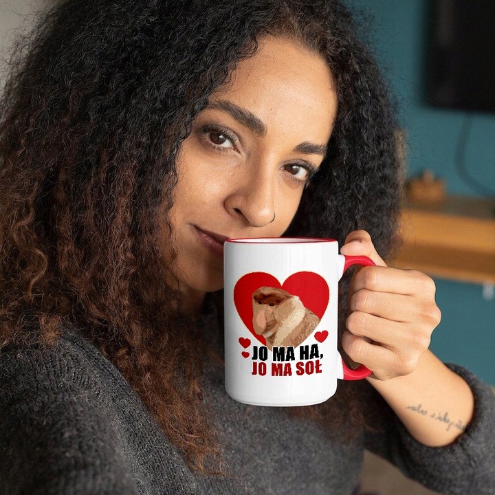 DUŻY Kubek XXL Czerwon Prezent na WALENTYNKI Wzory