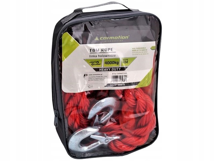 LINKA HOLOWNICZA DMC DO 3000 KG PLECIONA Z HAKAMI, 4 M, HEAVY DUTY