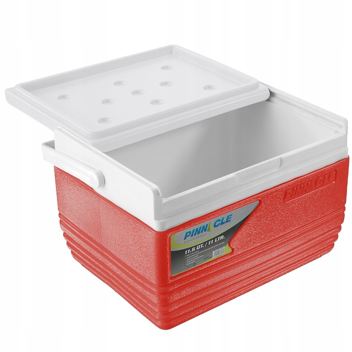 Pojemna lodówka na piknik Pinnacle TPX 6007 11L czerwona + 2 wkłady T1000