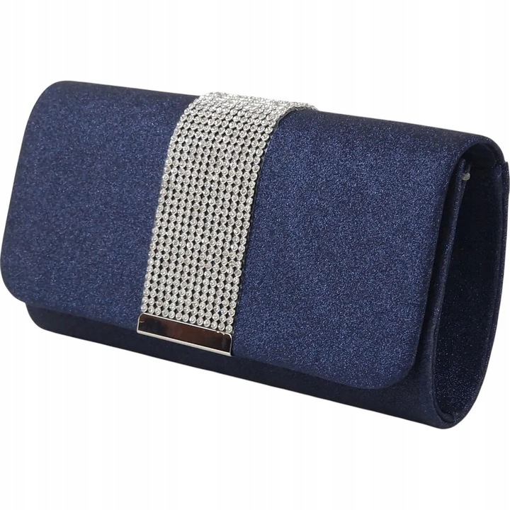 Torebka kopertówka wizytowa wieczorowa granatowa