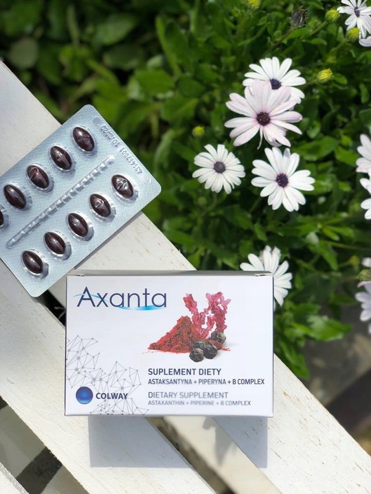 Colway AXANTA 60 kaps Astaksantyna+Piperyna+ Niacyna+Biotyna+ Wit.B1,2,6,12