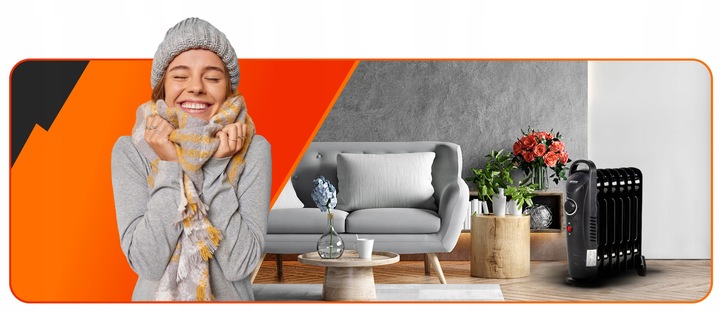 GRZEJNIK ELEKTRYCZNY 700 WATT OLEJOWY 7 ŻEBEREK TERMOSTAT ŻEBERKOWY OLEJAK