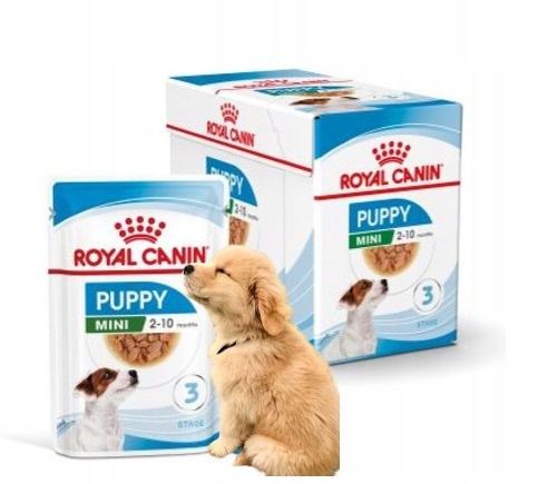 12 x Royal Canin Mini Puppy dla szczeniąt / KAWAŁKI W SOSIE 85g