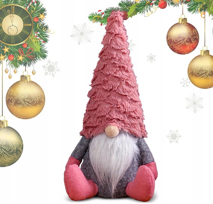 Zestaw Skrzatów Gnomów Świątecznych Pod Choinkę Krasnale Ozdobne 4 Sztuki