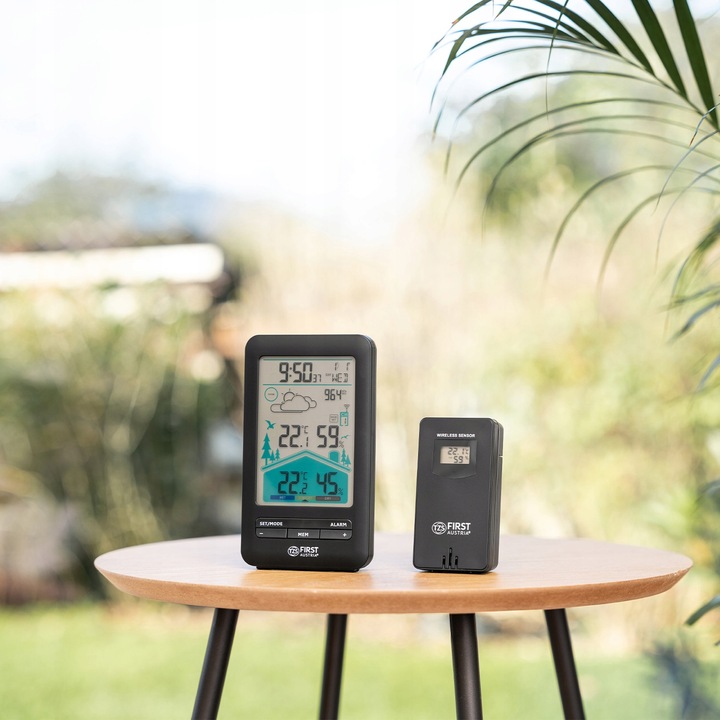 Bezprzewodowa stacja pogody ZEGAR HIGROMETR FIRST AUSTRIA