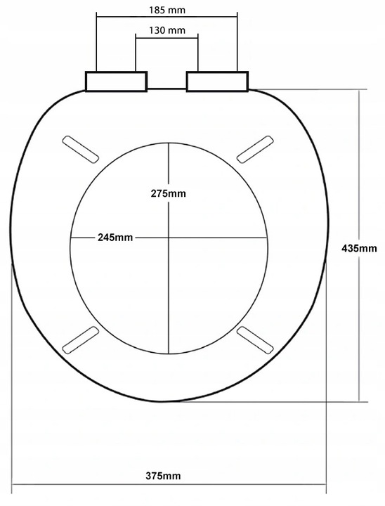DESKA WC SEDESOWA KLOZETOWA TOALETOWA WOLNOOPADAJACA UNIWERSALNA MDF