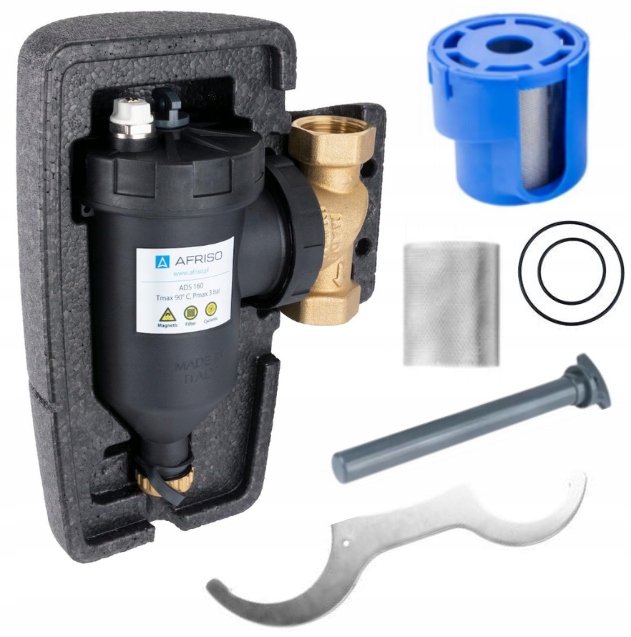 SEPARATOR FILTR ODMULNIK ZANIECZYSZCZEŃ MAGNETYCZNY INSTALACJI CO ADS160 1"