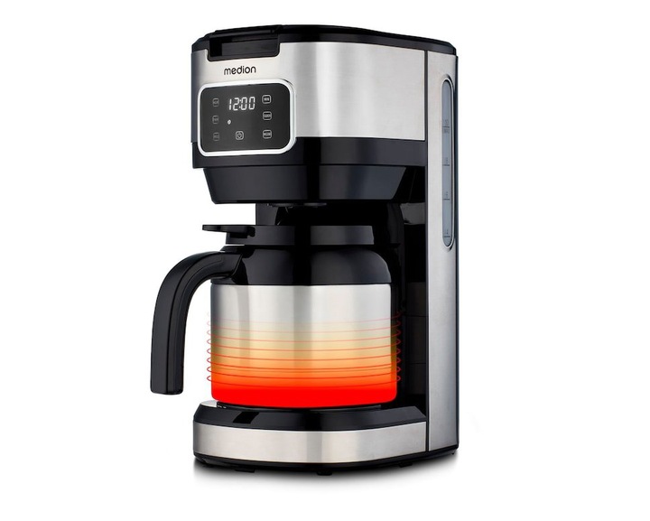 DOBRY EKSPRES DO KAWY PRZELEWOWY 1,25L Z TERMOSEM 900W WYŚWIETLACZ