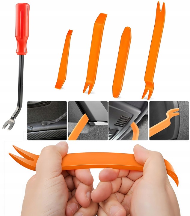 1240 SZTUK SPINKI KLIPSY KOŁKI DO AUTA TAPICERKI SAMOCHODOWE 5x NARZĘDZIA