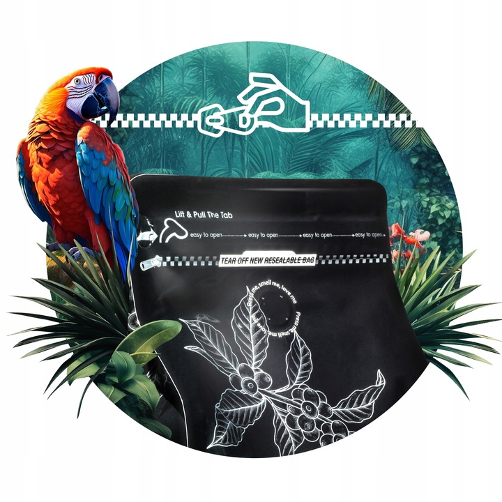 KAWA ZIARNISTA 2x500g ŚWIEŻO PALONA BRAZIL+SALVADOR 100% ARABIA - BLUE ORCA