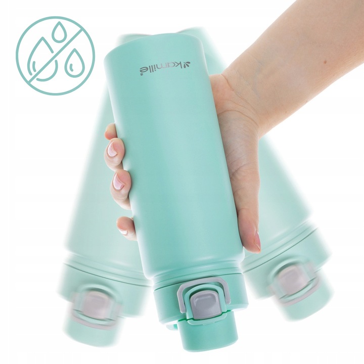 KUBEK TERMICZNY TERMOS STALOWY 100% SZCZELNY pojemny bidon KAMILLE 600 ml