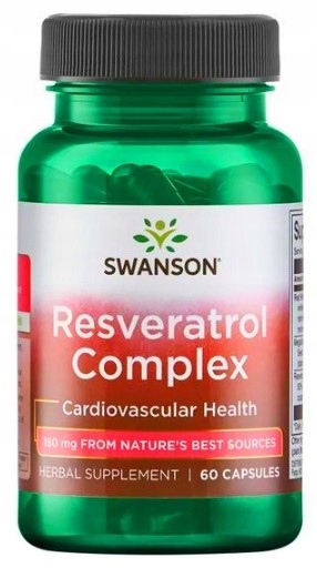 Swanson Resweratrol complex 60kaps OPC Resveratrol Polifenole Krążenie