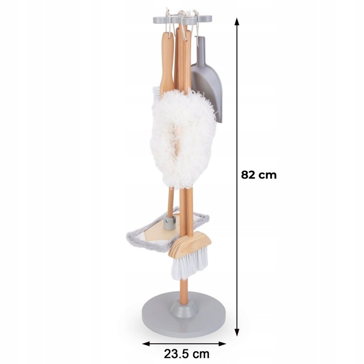 Mamabrum Drewniany Zestaw do Sprzątania Zabawka Edukacyjna Dla Dzieci