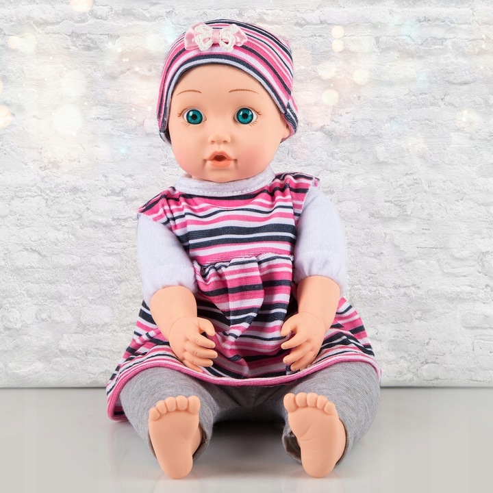 LALKA INTERAKTYWNA BOBAS KINDERPLAY MÓWI ŚMIEJE SIĘ PŁACZE UBRANKA