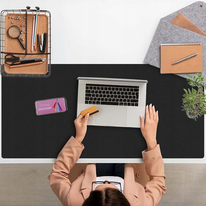 PODKŁADKA POD MYSZ GAMINGOWA NA BIURKO DUŻA 120*60 CM SKÓRA PU