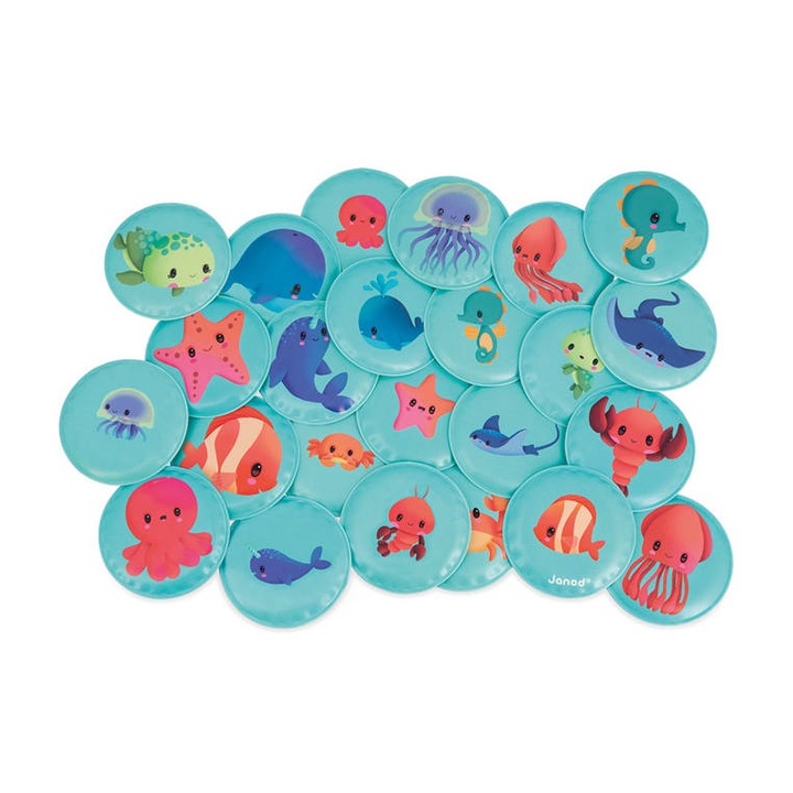 Gra memory do kąpieli Morskie dzieci 24 elementy 2+ JANOD