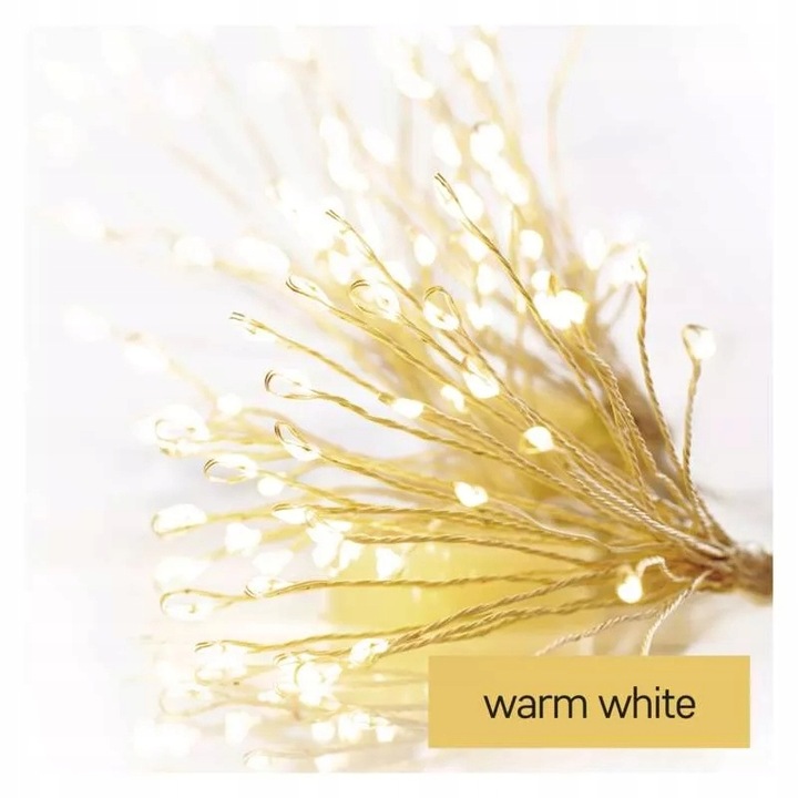 Dekoracje - 150 LED 2,35 m nano łezki frędzle ciepła biel IP20, timer EMOS