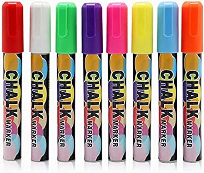 Markery kredowe do tablic szyb 8szt 6mm (C026)