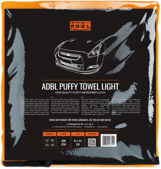 ADBL Puffy Towel Light Uniwersalna Miękka Mikrofibra Do Samochodu Wosków QD