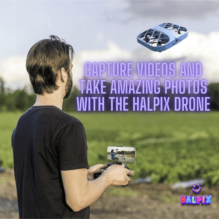 Trikowy mini dron Halpix zdalnie sterowany z kamerą 8K i Wi-Fi