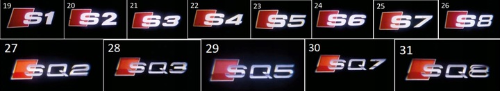 LED LOGO PROJEKTOR AUDI A1 A3 A4 A5 A6 A7 A8 Q3 Q5 Q7 R8 TT