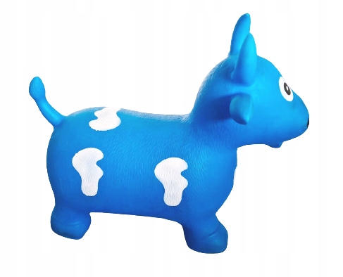 Skoczek gumowy do skakania niebieska Krówka do 50kg