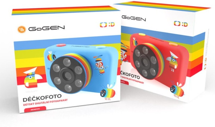 Aparat cyfrowy foto dla dzieci GoGEN DECKOFOTOR czerwony