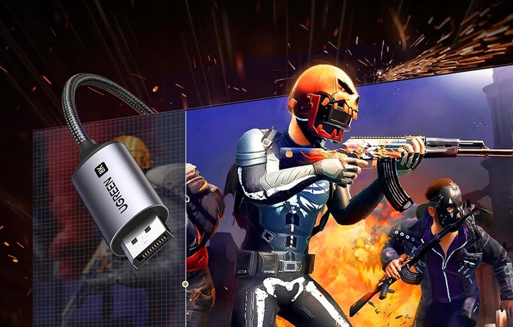 UGREEN KABEL PRZEWÓD THUNDERBOLT USB-C DO DISPLAYPORT 8K 60HZ W OPLOCIE 1M