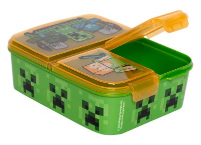 ŚNIADANIÓWKA MINECRAFT Z PRZEGRODAMI STEVE ALEX CREEPER DO SZKOŁY