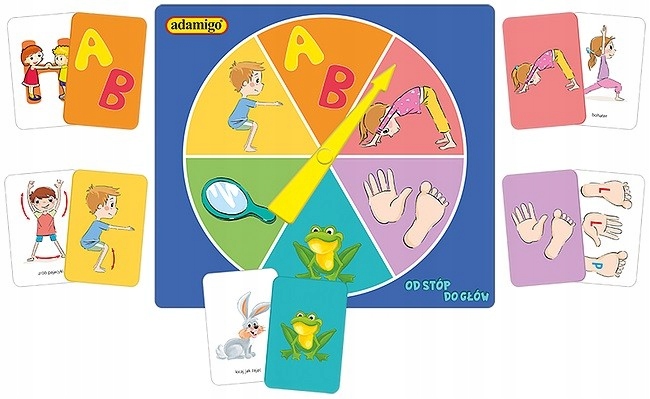 OD STÓP DO GŁÓW ADAMIGO GRA PLANSZOWA DLA DZIECI
