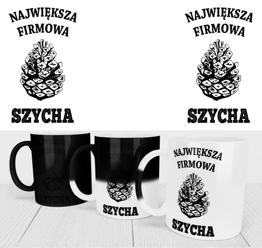 MAGICZNY KUBEK DLA PRACOWNIKÓW DO PRACY NA ODEJŚCIE Z PRACY ŚMIESZNY NADRUK