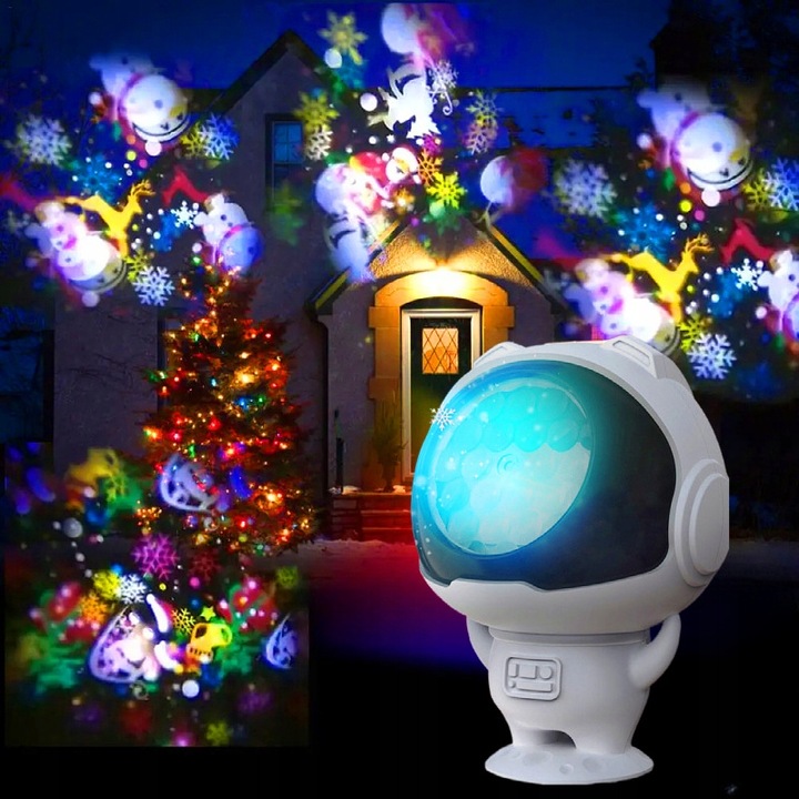 ŚWIĄTECZNY PROJEKTOR LED LASEROWY RZUTNIK REFLEKTOR NA DOM 16 MOTYWÓW