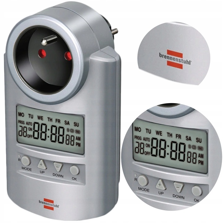 ELEKTRONICZNY TIMER PROGRAMATOR CZASOWY LCD 3500W BRENNENSTUHL
