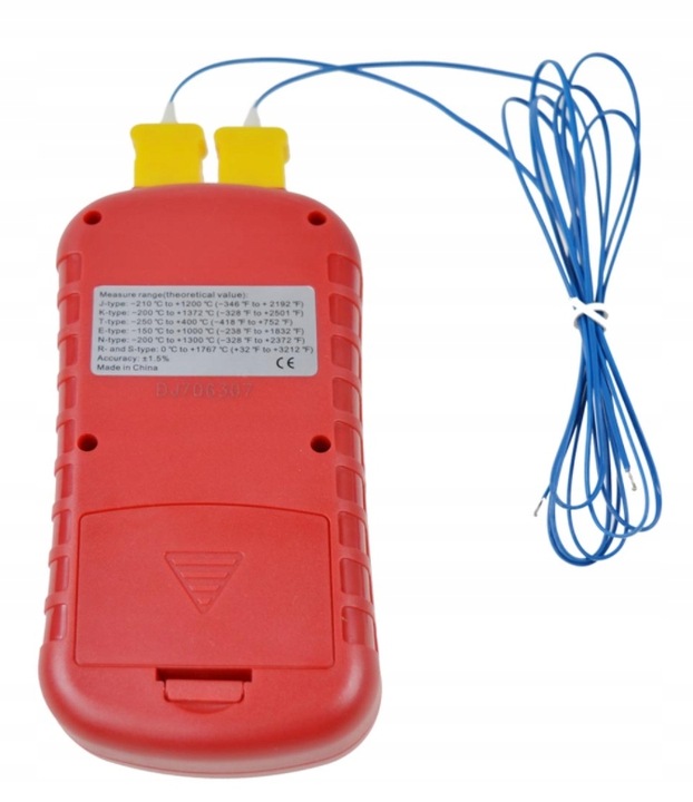 CYFROWY TERMOMETR 2x TERMOPARA TYPU K do 1372 st. KOMPATYBILNA J,K,T,E,N,R