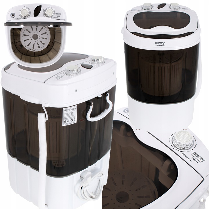 PRALKA TURYSTYCZNA Z WIRÓWKĄ WSAD 3kg 1kg + WĄŻ