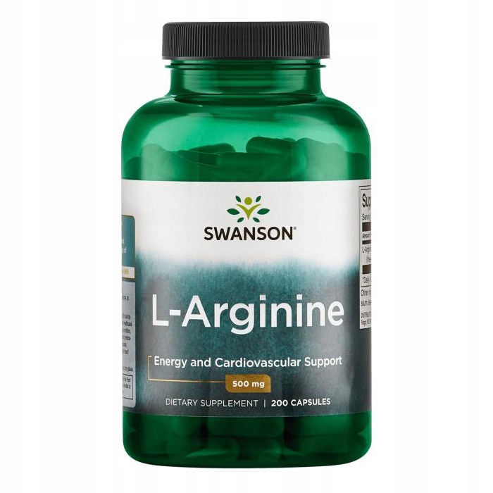 L-ARGININA 500 masa mięśniowa LIBIDO 200k SWANSON