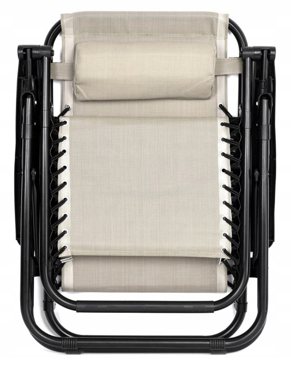 LEŻAK OGRODOWY JASNY BEŻOWY ORION FUNKCJA ZERO GRAVITY